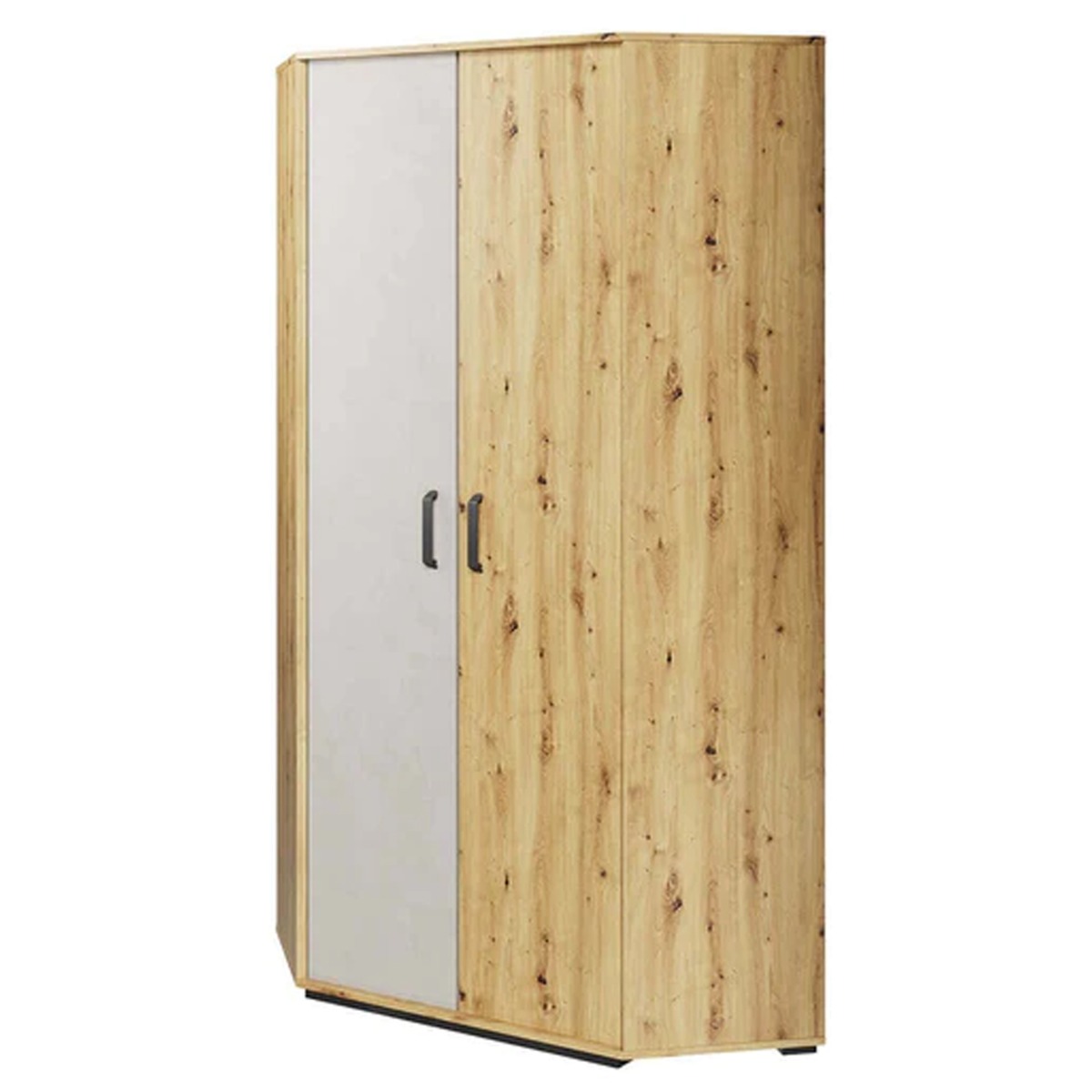 Corner Wardrobe - QUAKER 2 Door Wardrobe Oak Artisan 95cm - Art Nest