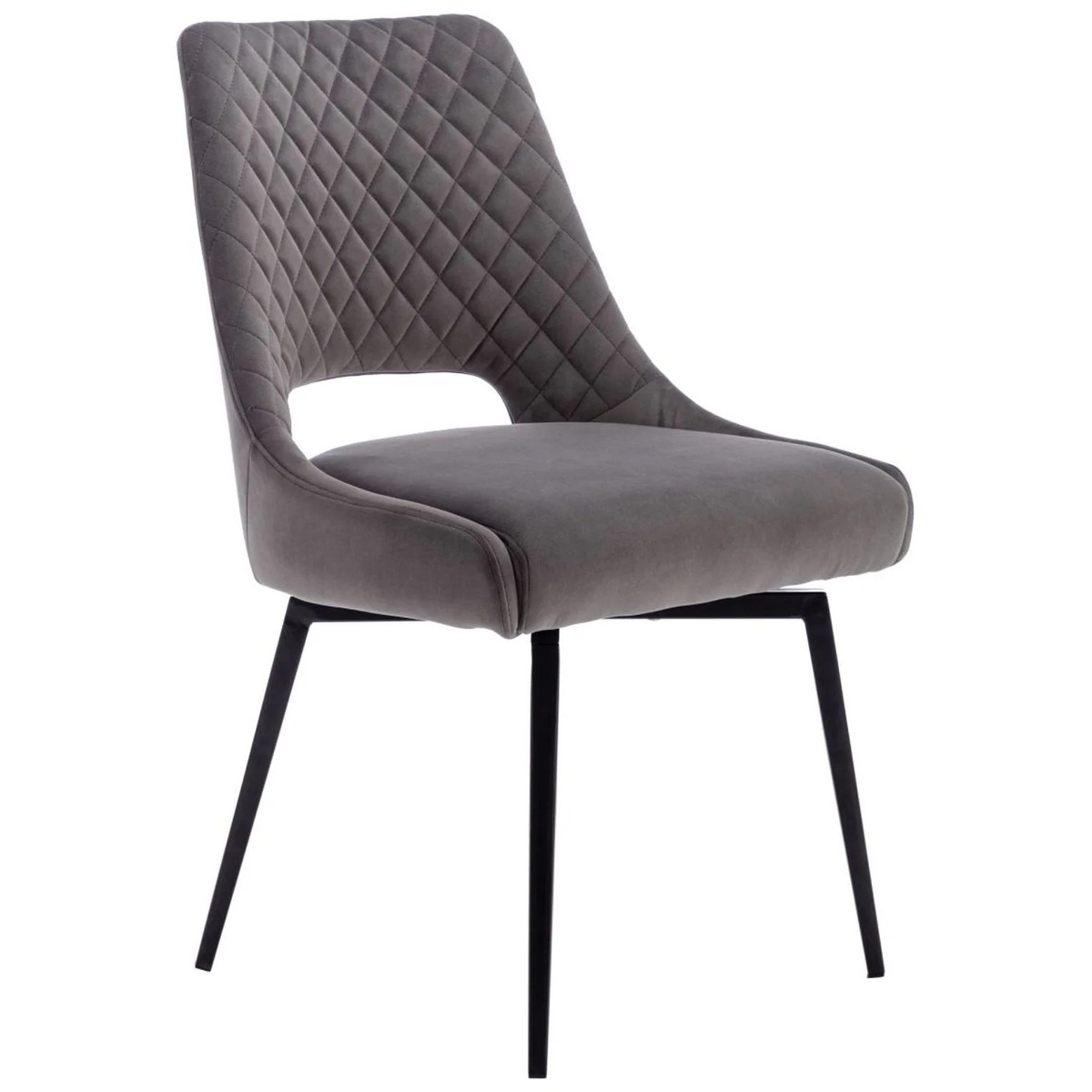 SPARCO Velet Tapered Back Dining Swivel Chair Set of 2 - Graphite - Kettle Homes
