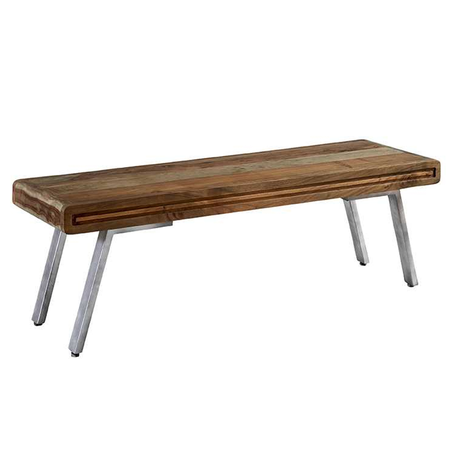 Fiona Metal Legs Unique Retro Style Wooden Dining Bench - Elfrida Interiors