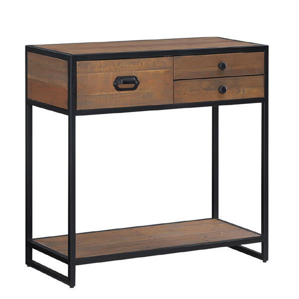 Hayley Reclaimed Wood Small Console Table with Storage Drawer - Vantage Point
