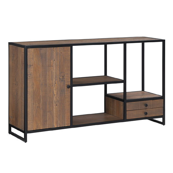 Hayley Reclaimed Wood Console with Drawers and Cupboard - Vantage Point