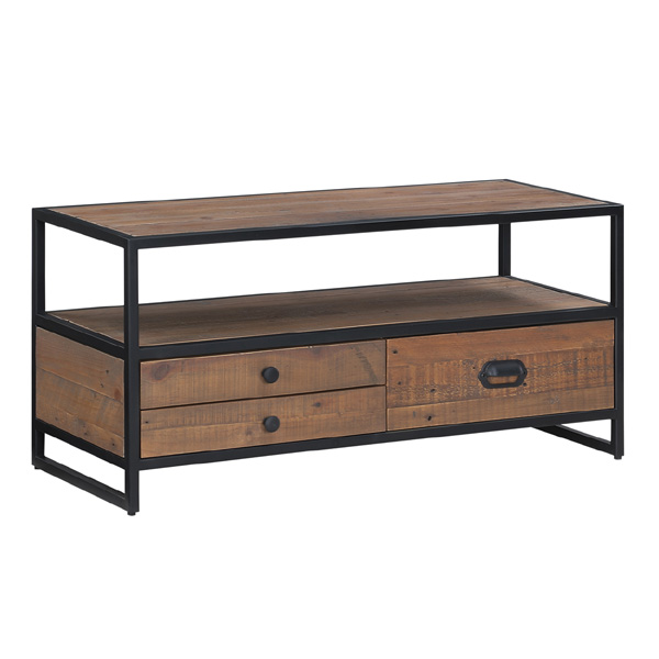 Hayley Reclaimed Wood TV Stand with Storage Drawers - Vantage Point