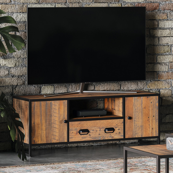 Hayley Reclaimed Wood Large TV Stand with Storage Drawers - Vantage Point