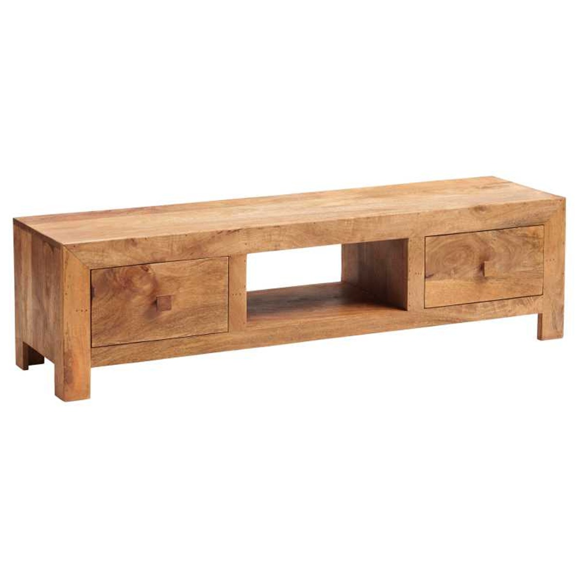 Stella Light Mango Wood Wide Screen TV Unit - Matt Finish - Elfrida Interiors
