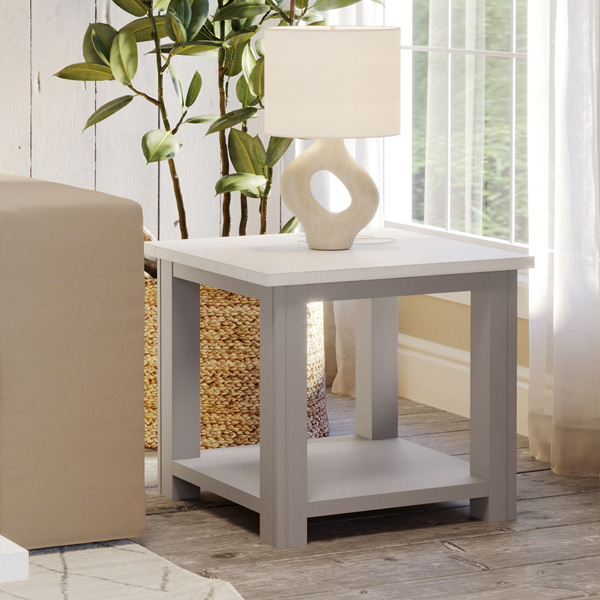 Ronald Grey Range Side End Lamp Table - Vantage Point
