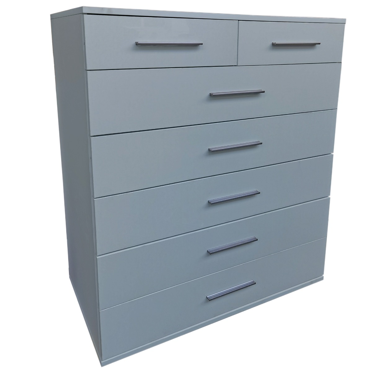 TOKYO Grey Chest of Drawers - Large-sized, 7 Drawers - Wimex Distribution