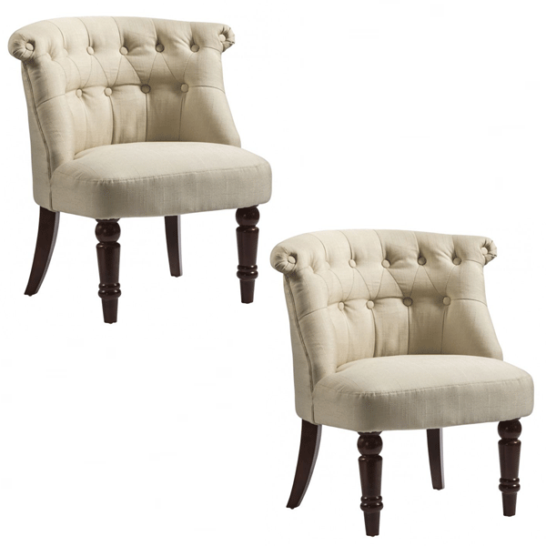 Crediton Fabric Armchair 2pc - Beige - Sigrid Mills