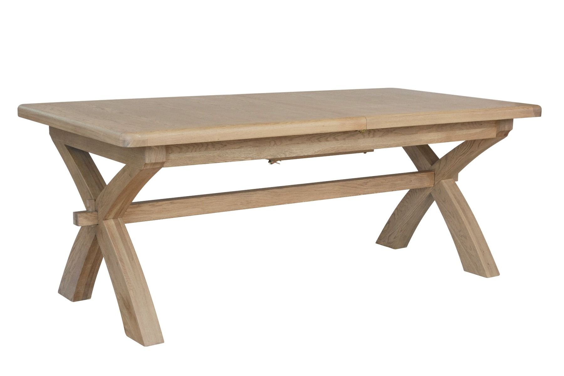 Oldham 2M Cross Leg Dining Table - Oak - Kettle Homes