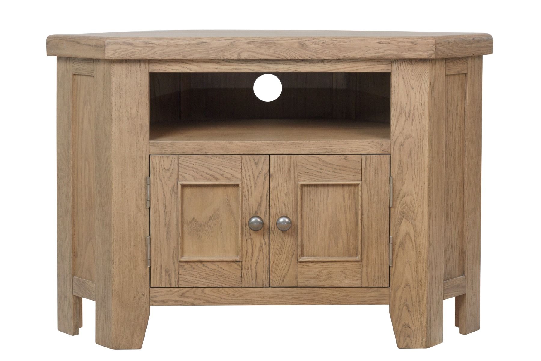 Norfolk Corner Tav Unit - Smoke Oak - Kettle Homes
