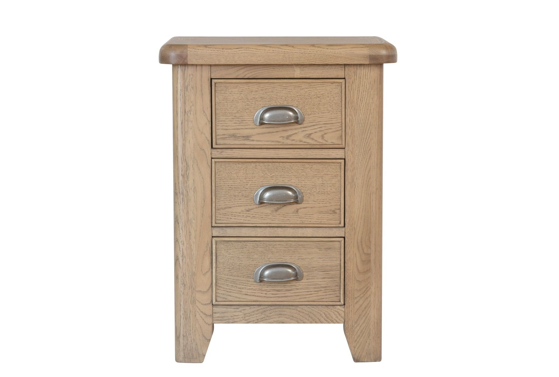 Bedside Table - NORFOLK Nightstand Smoke Oak 48cm - Kettle Homes