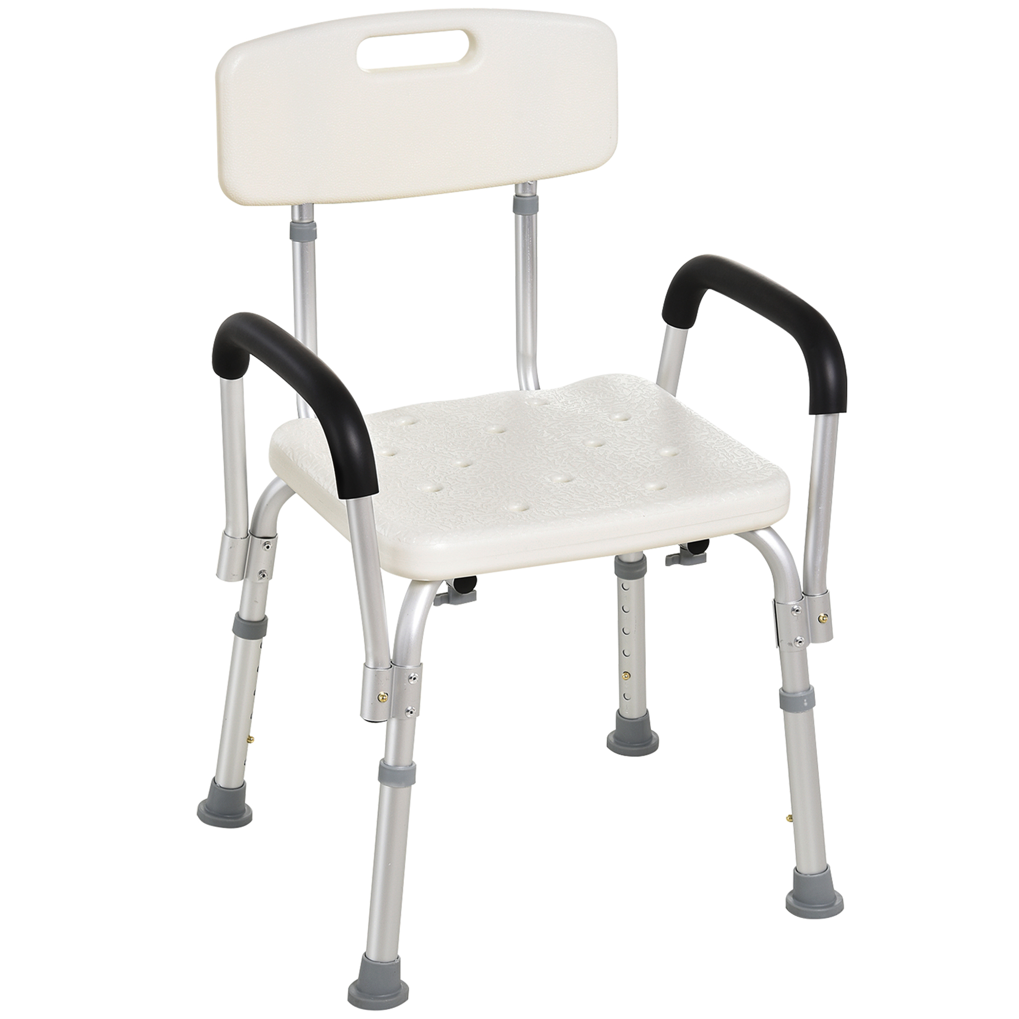 Adjustable Shower Bench with Back and Armrest - Life Essentials