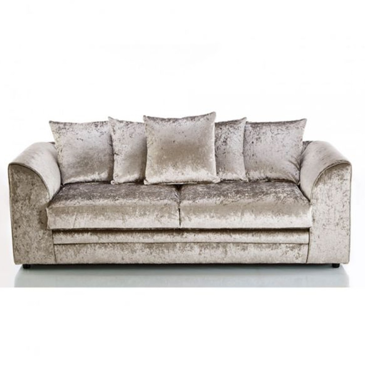 Arabia Crushed Velvet 3 Seater Sofa - Mink - Home Done