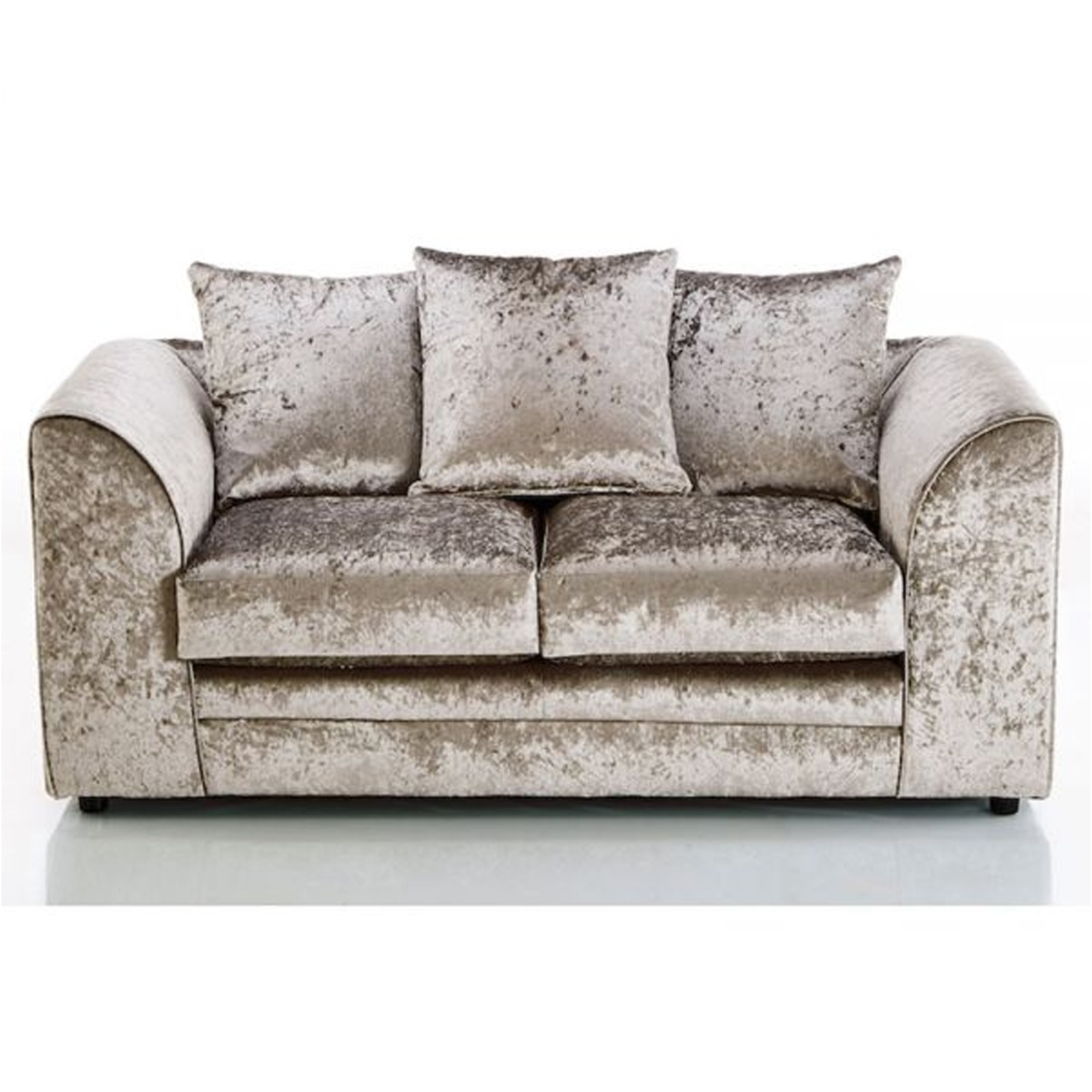 Arabia Crushed Velvet 2 Seater Sofa - Mink - Home Done