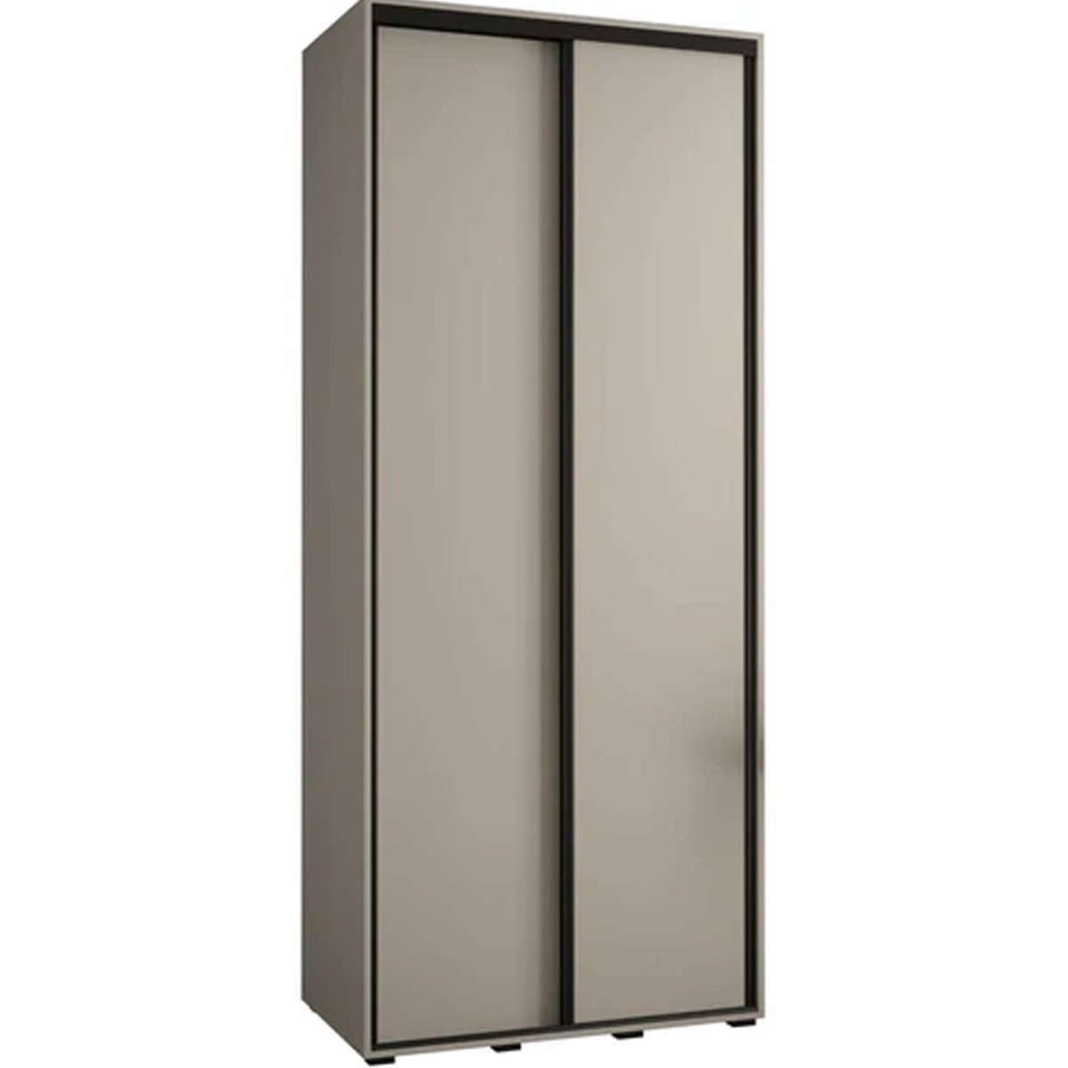 Sliding Wardrobe - NELSON 2 Door Wardrobe Cashmere 100cm - Art Nest