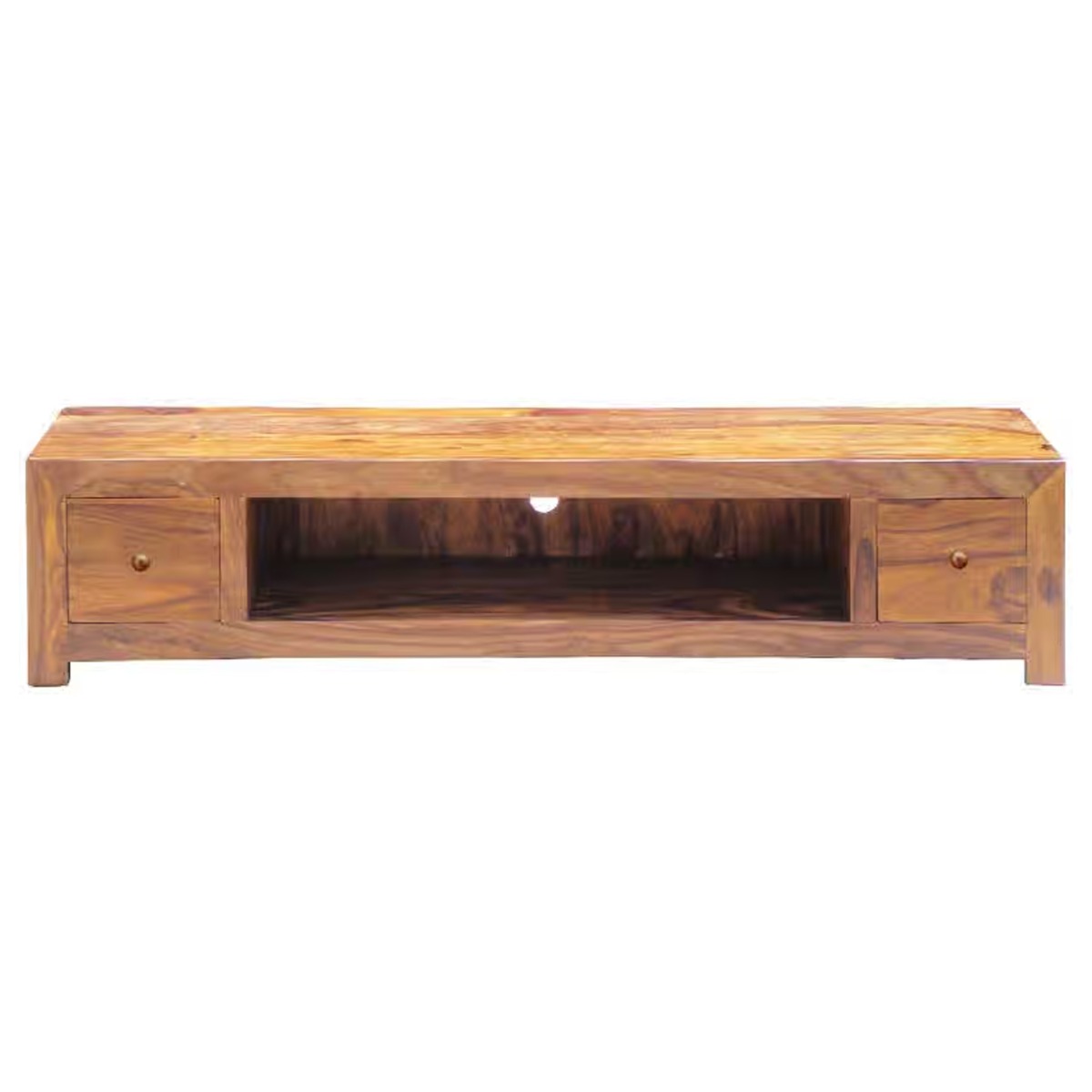 Barnsley Sheesham Wood Large Plasma TV Unit with Drawers 200cm - Brown - Cybil & Clive