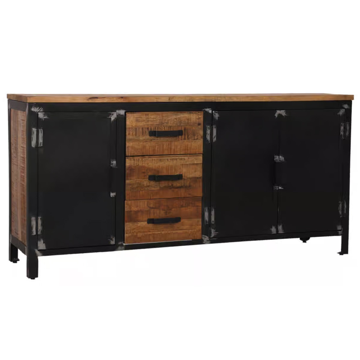 Sefton Industrial Large Sideboard with Door and Drawer - Brown - Cybil & Clive