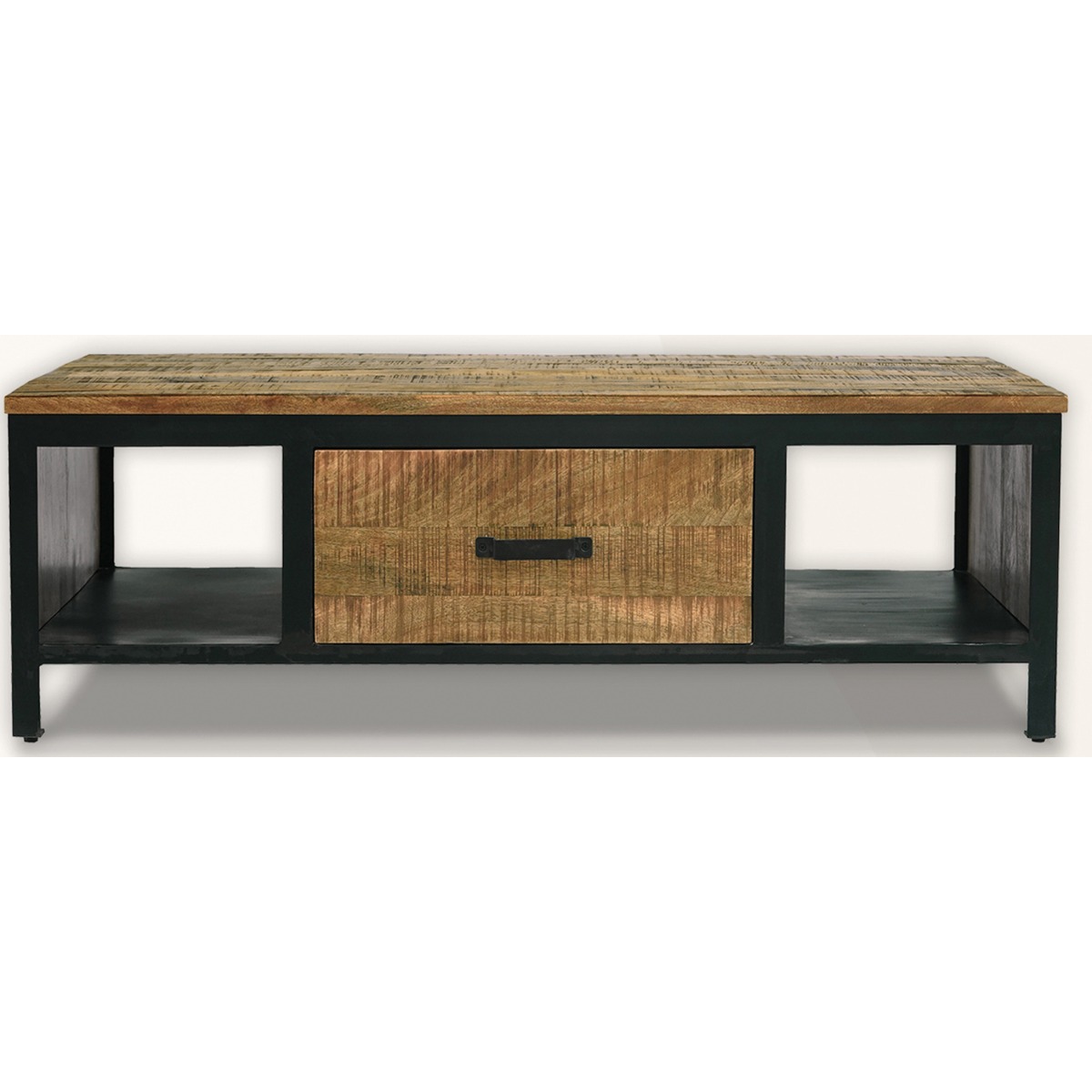 Sefton Industrial Coffee Table with 1 Drawer - Brown - Cybil & Clive
