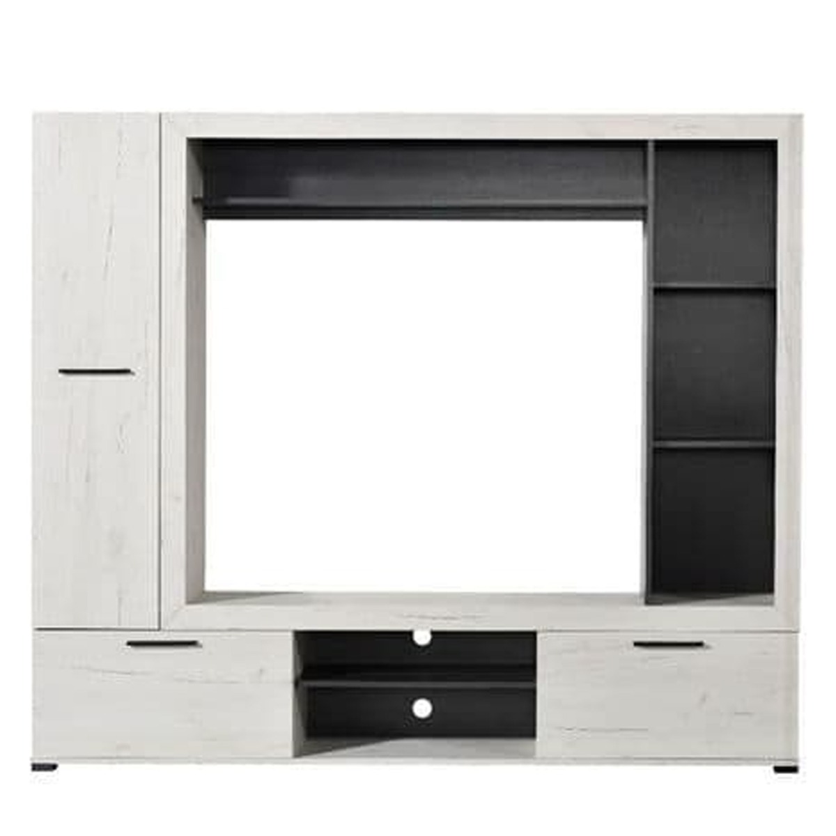 Darren Range Oak Entertainment Unit with Door, Drawer and Shelve - Rustic Charm - Dalton Home