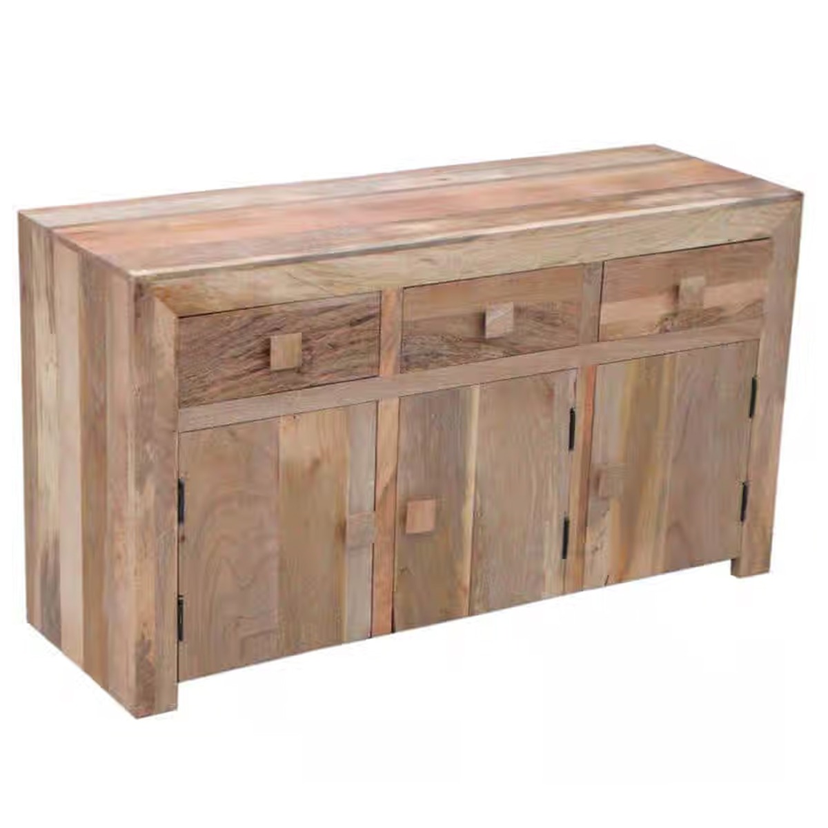 Delta Light Mango Wood Sideboard with 3 Door and 3 Drawer - Light Wood Tone - Cybil & Clive