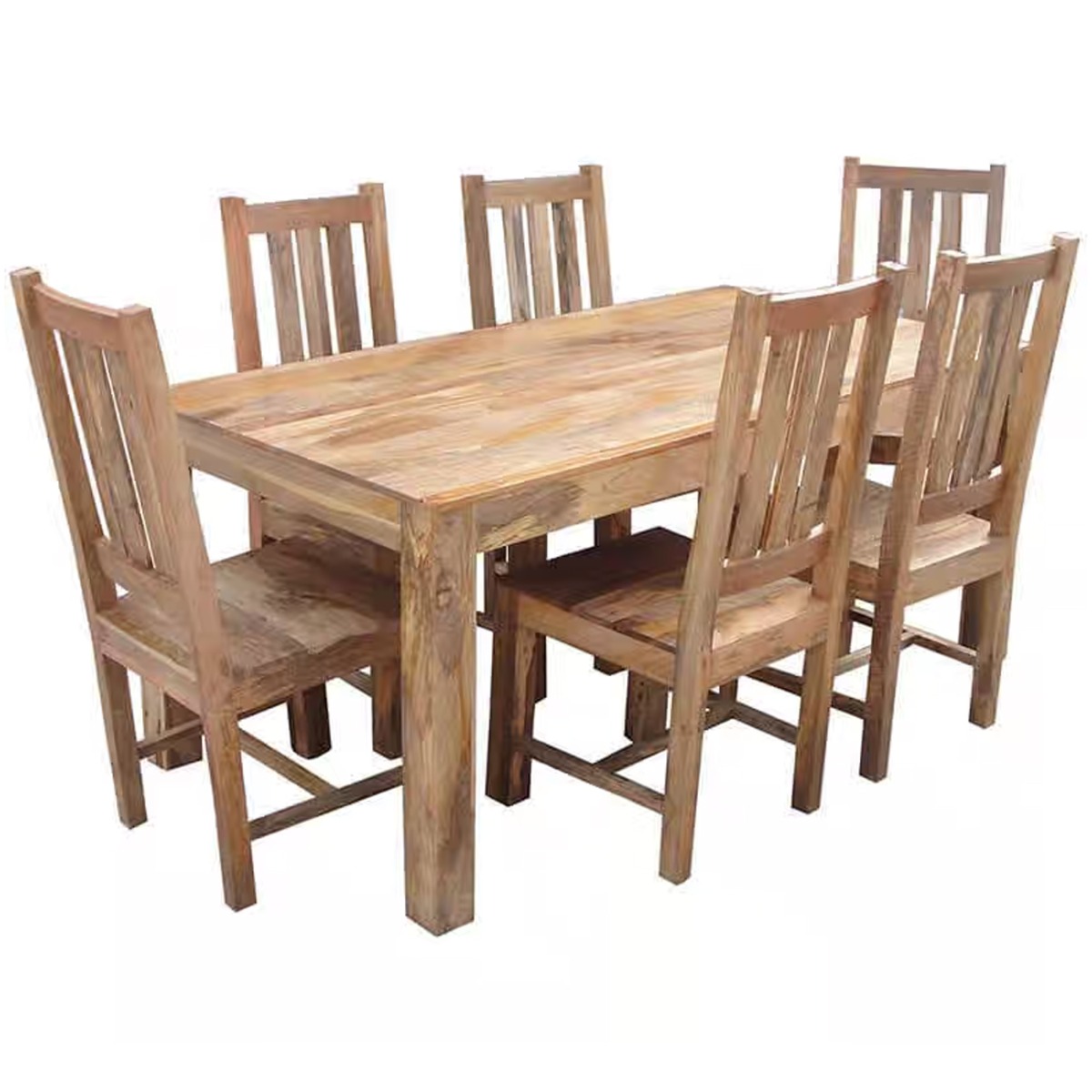 Delta Light Mango Wood Large Dining Table 175cm - Light Wood Tone - Cybil & Clive
