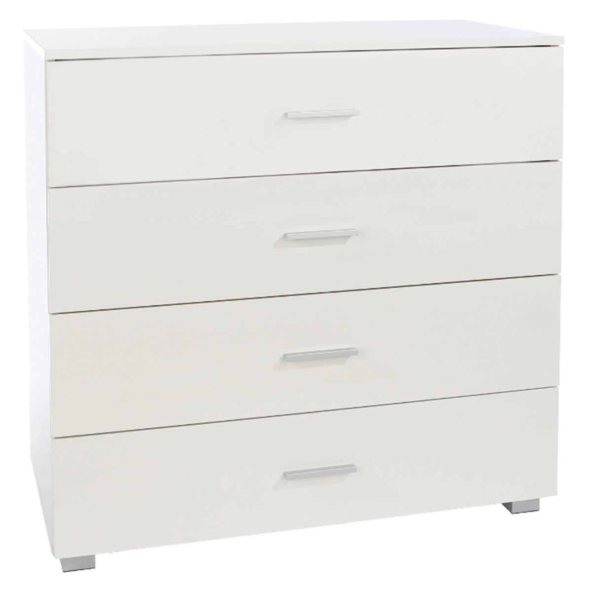 LINTON I White Chest of Drawers - Medium-sized, 4 Drawers - Colton & Sawyer