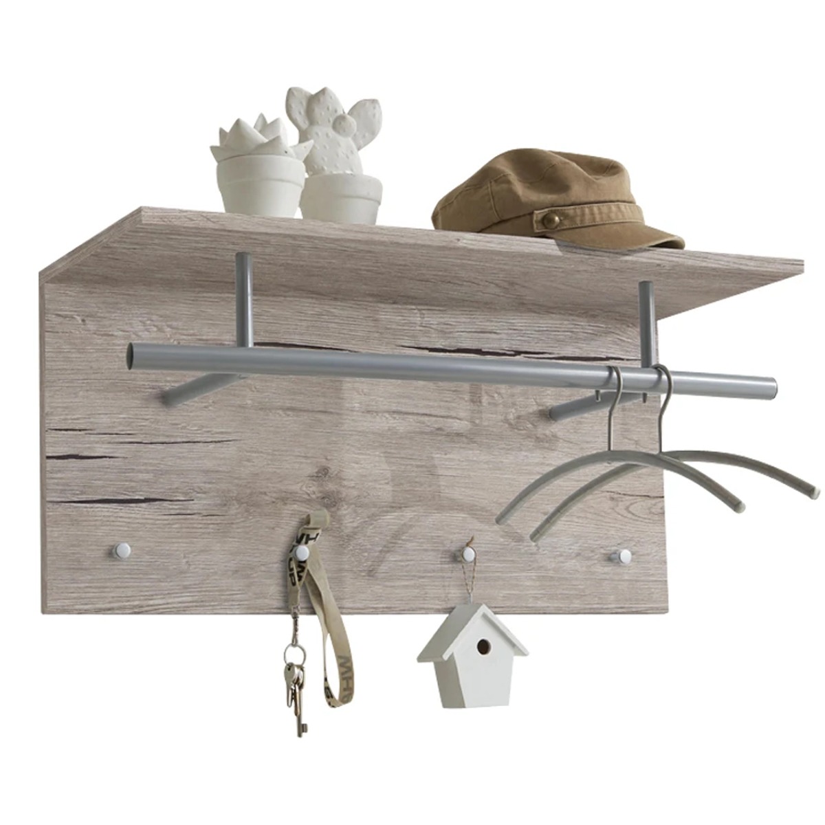 Spot Wall Mount Coat Hanging Rack - Sand Oak - Wimex Distribution
