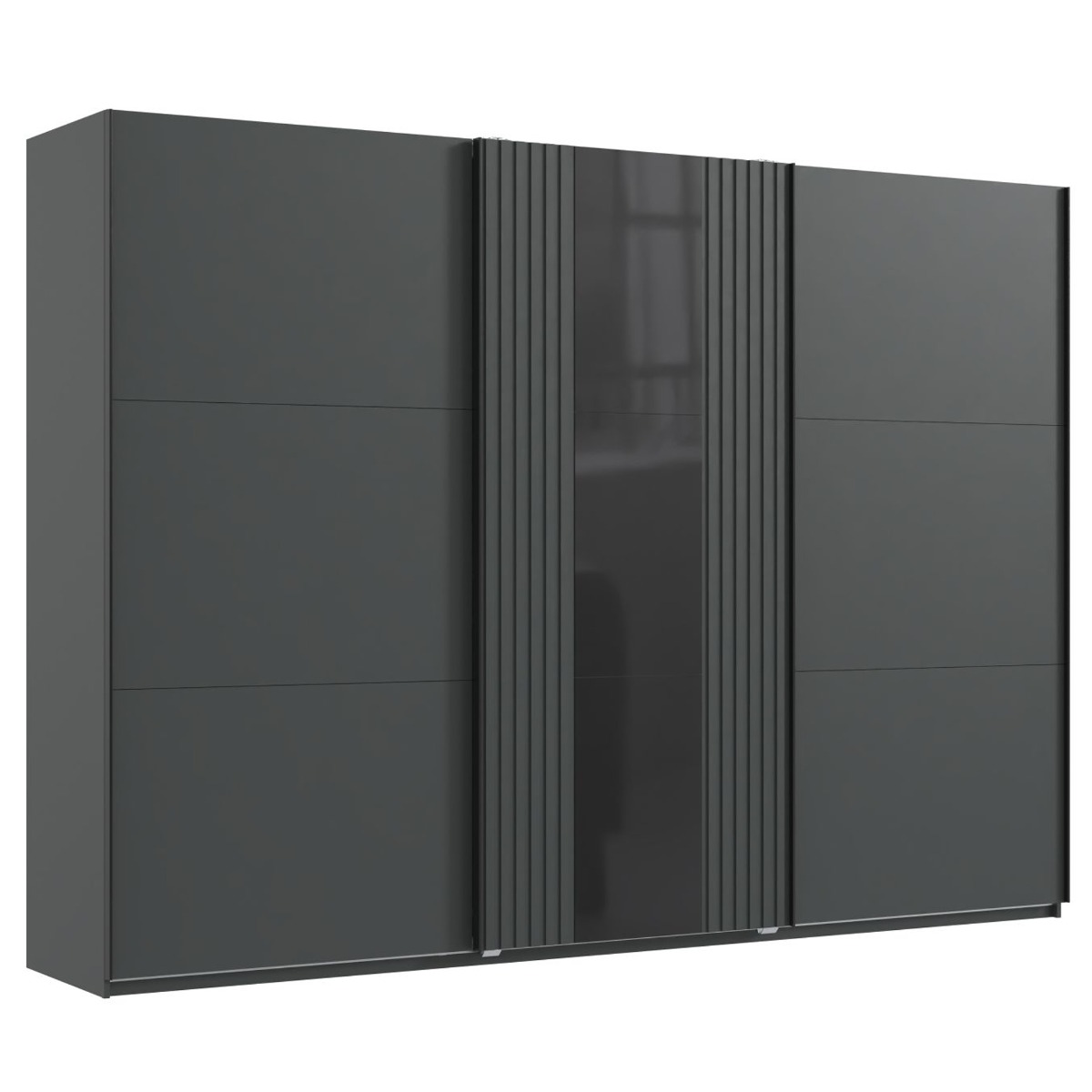 Sliding Wardrobe - ATLANTIC 3 Door Wardrobe - Grey 300cm - Wimex Distribution