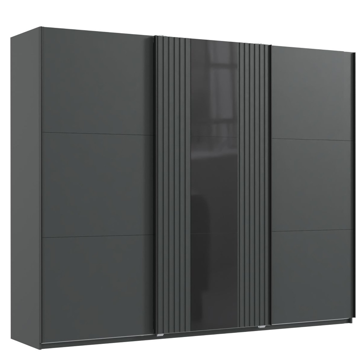 Sliding Wardrobe - ATLANTIC 3 Door Wardrobe - Grey 250cm - Wimex Distribution