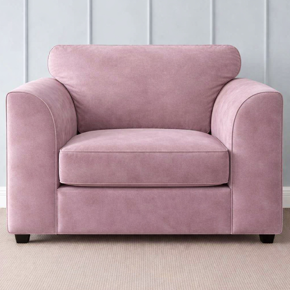 DELANO Plush Velvet Armchair - Pink - Home Done
