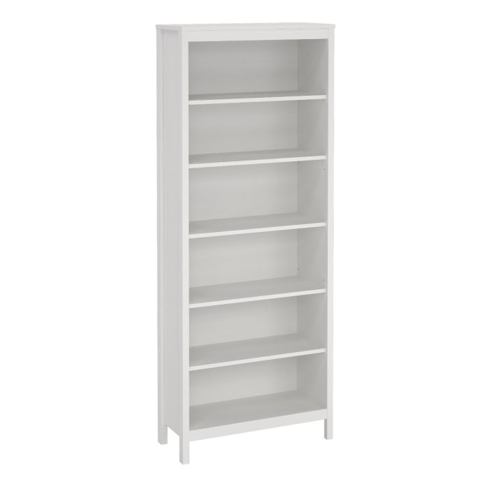 Lisa 5 Shelves Bookcase - White - Rosalind Collection