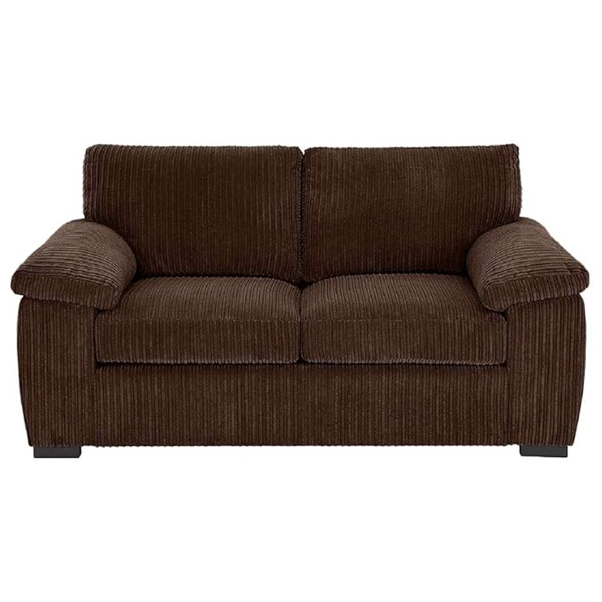 2 Seater Sofa - CORDURA Full Back Jumbo Cord Sofa Brown - Home Done
