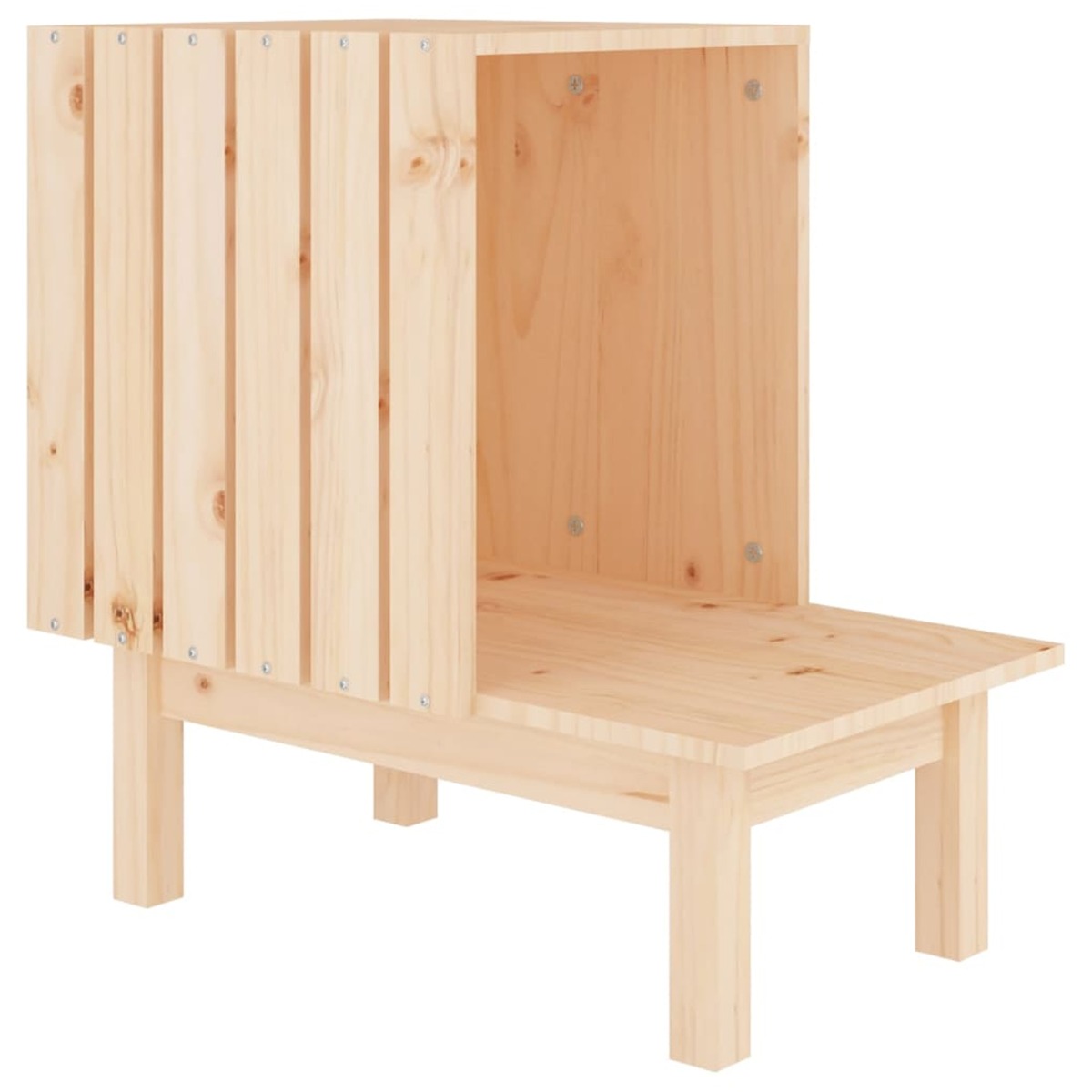 Cat House 60x36x60 cm Solid Wood Pine - Natural - All Things Good
