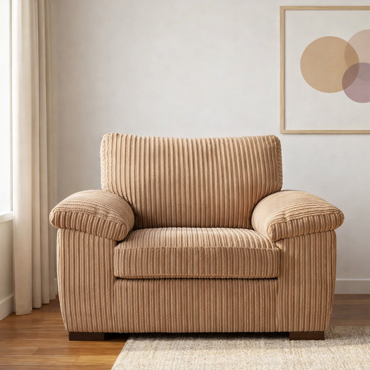 Armchair - CORDURA Jumbo Cord Chair Coffee - Home Done