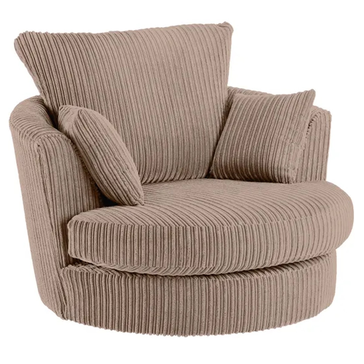 Swivel Chair - CORDURA Jumbo Cord Chair Coffee - Home Done
