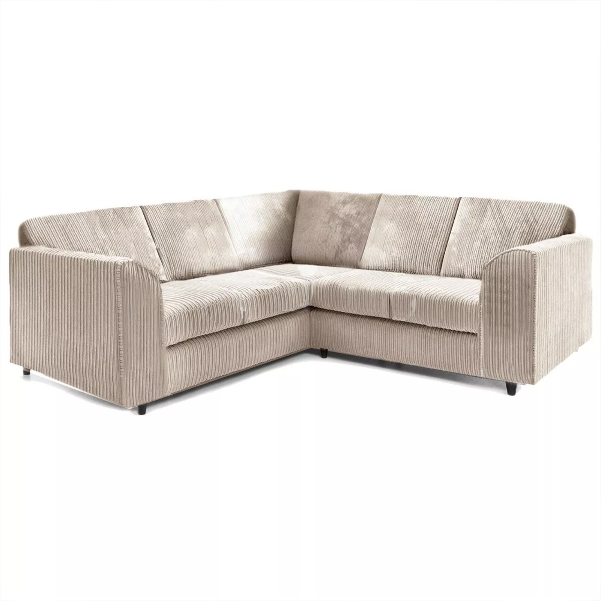 Jamba Full Back Jumbo Cord Corner Sofa - Cream - Home Done