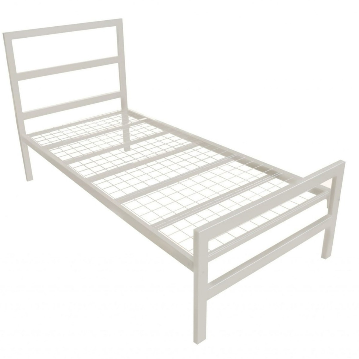 Eaton Contract Mesh Metal Bed - 3ft Single - Grey - Beds-To-Go
