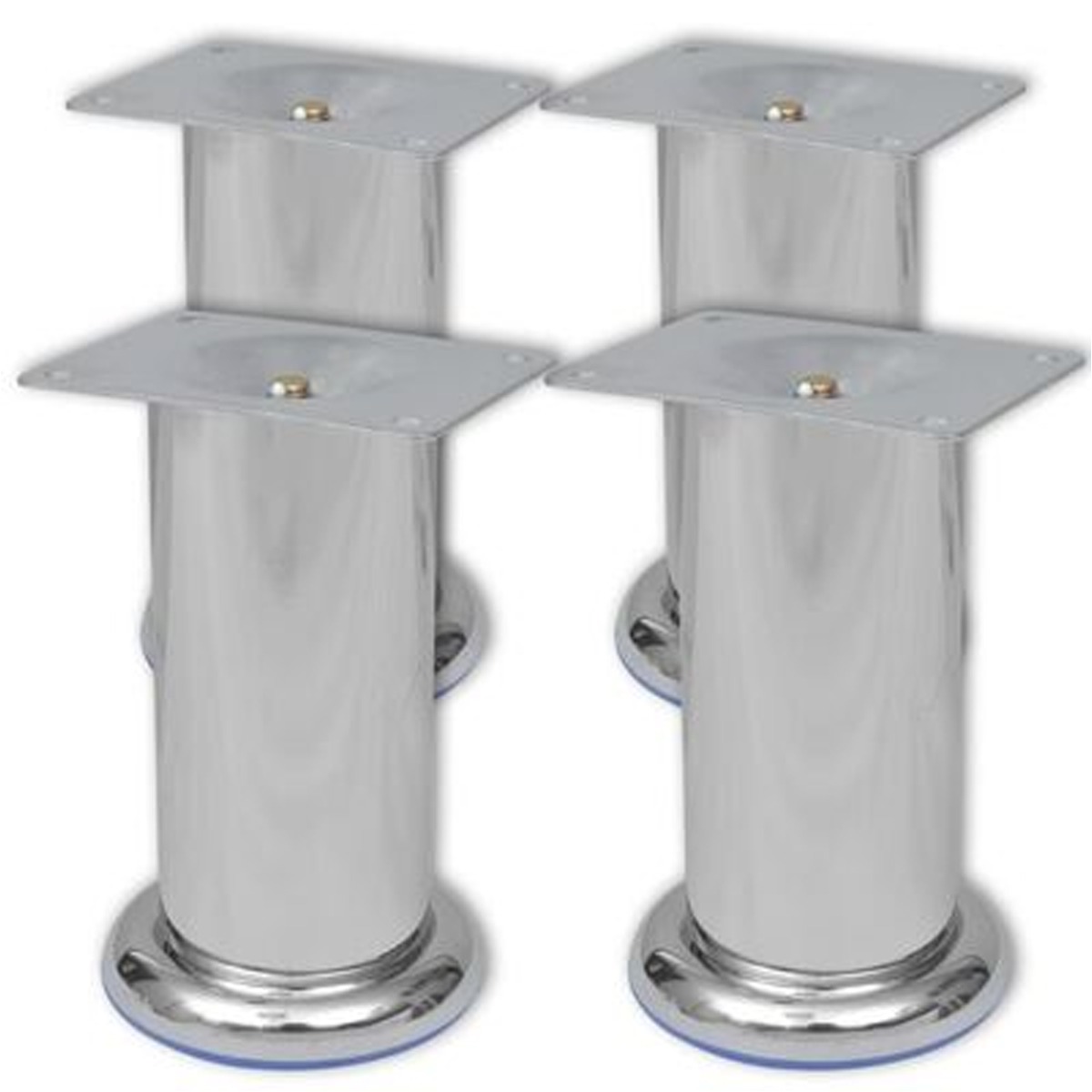 Sofa Legs 8 pcs Round Chrome 120 mm - Direct Imports