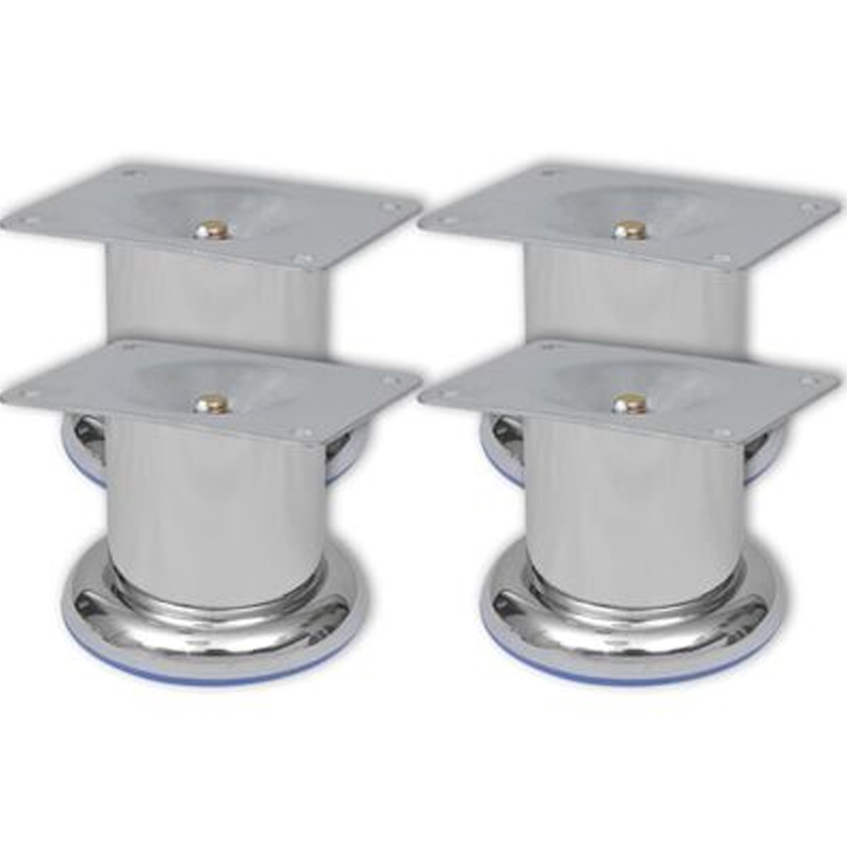 Sofa Legs 8 pcs Round Chrome 60 mm - Design Hut