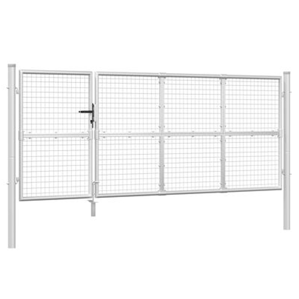 Mesh Garden Gate Silver 350x175cm Galvanised Steel - Merlin Deals