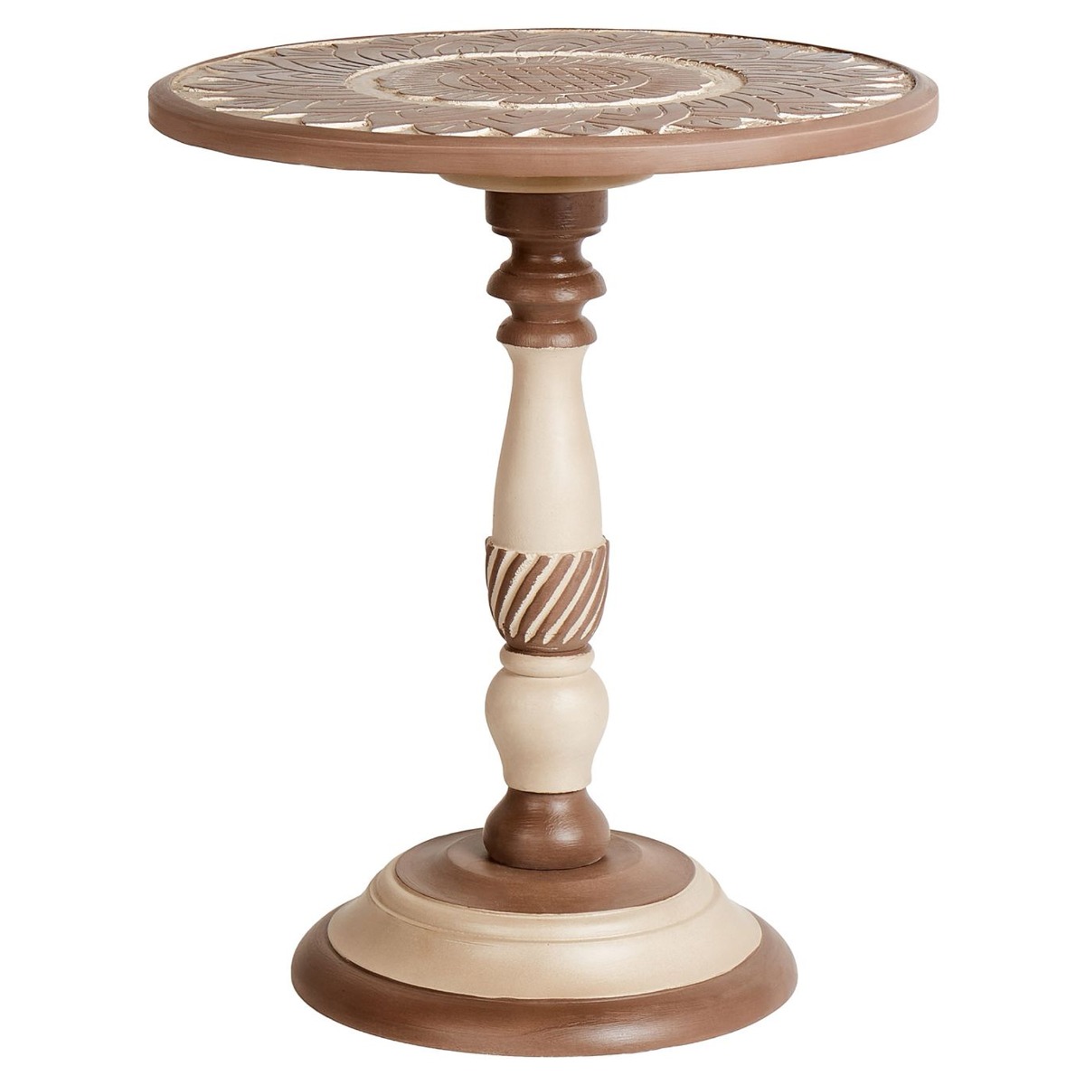 Mango Wood Side Table Dark EULO - Gemini Interiors