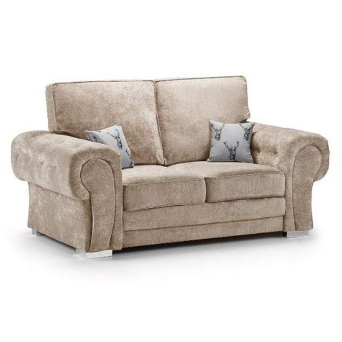 Verona High Back 2 Seater Sofa with Optional Extras - Mink - Home Done