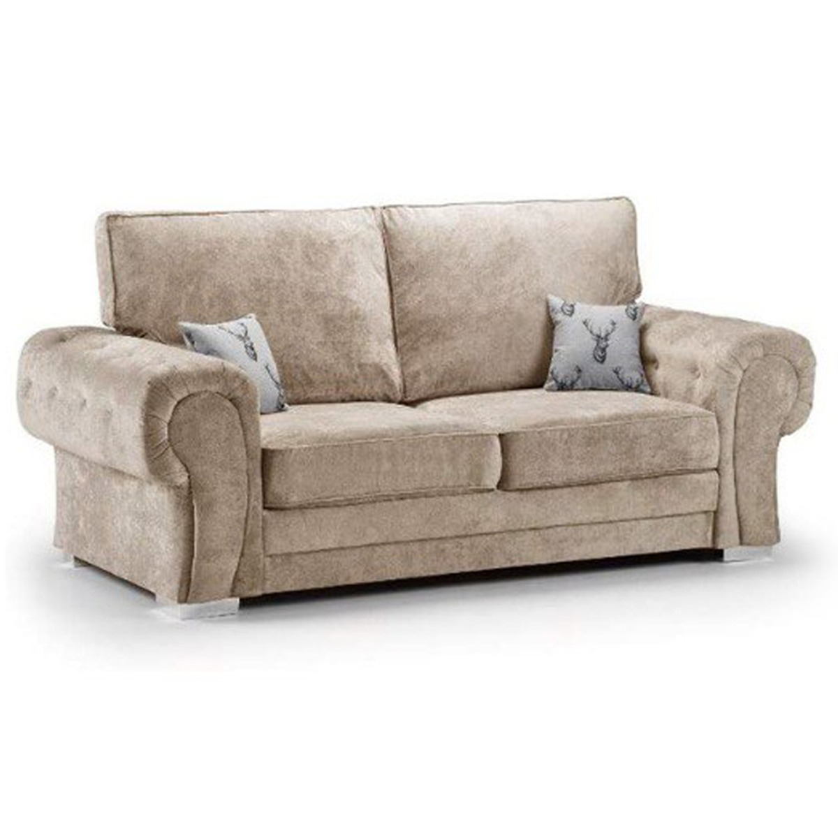 Verona High Back 3 Seater Sofa with Optional Extras - Mink - Home Done