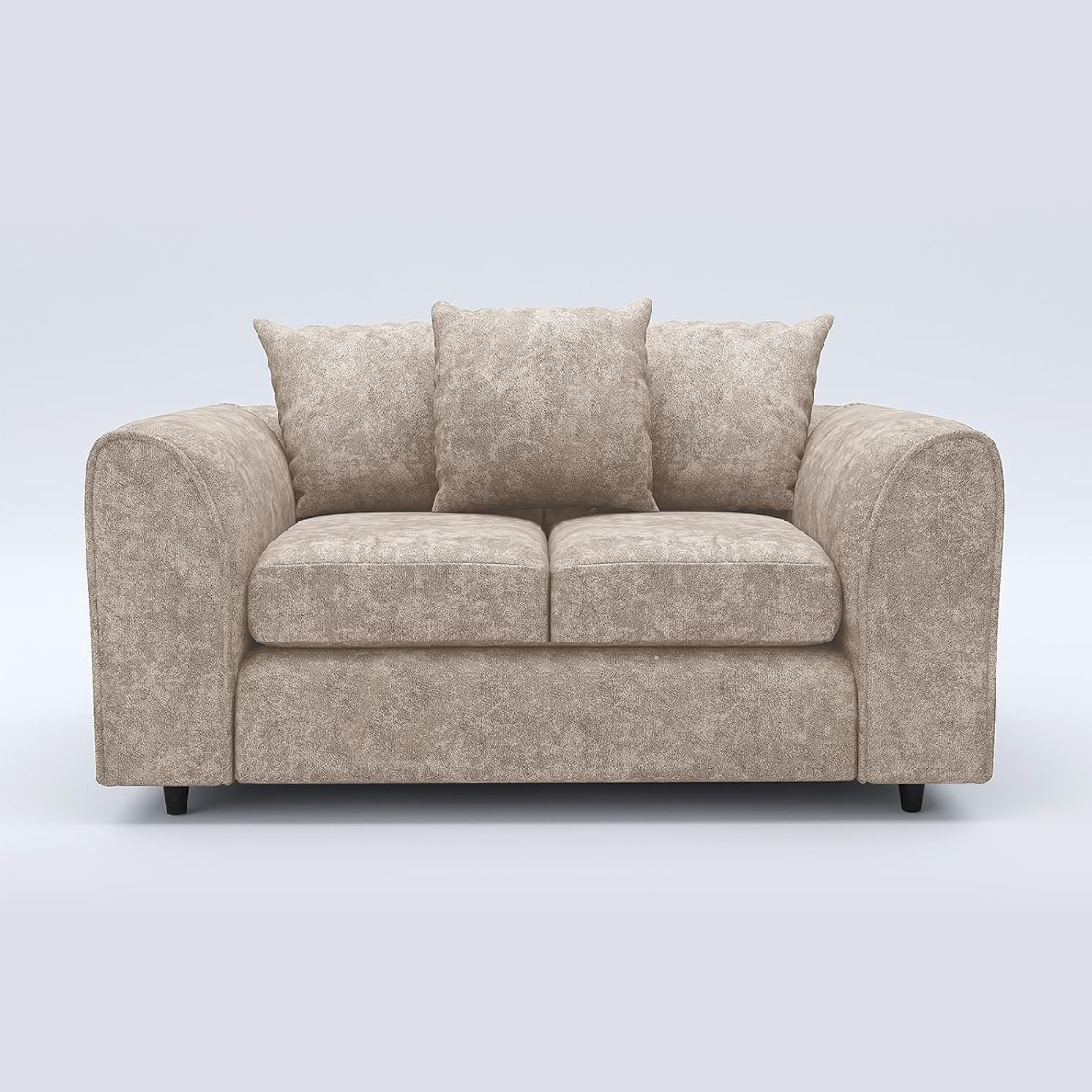 LORVANI Fabric 2 Seater Scatterback Sofa - Beige - Home Done