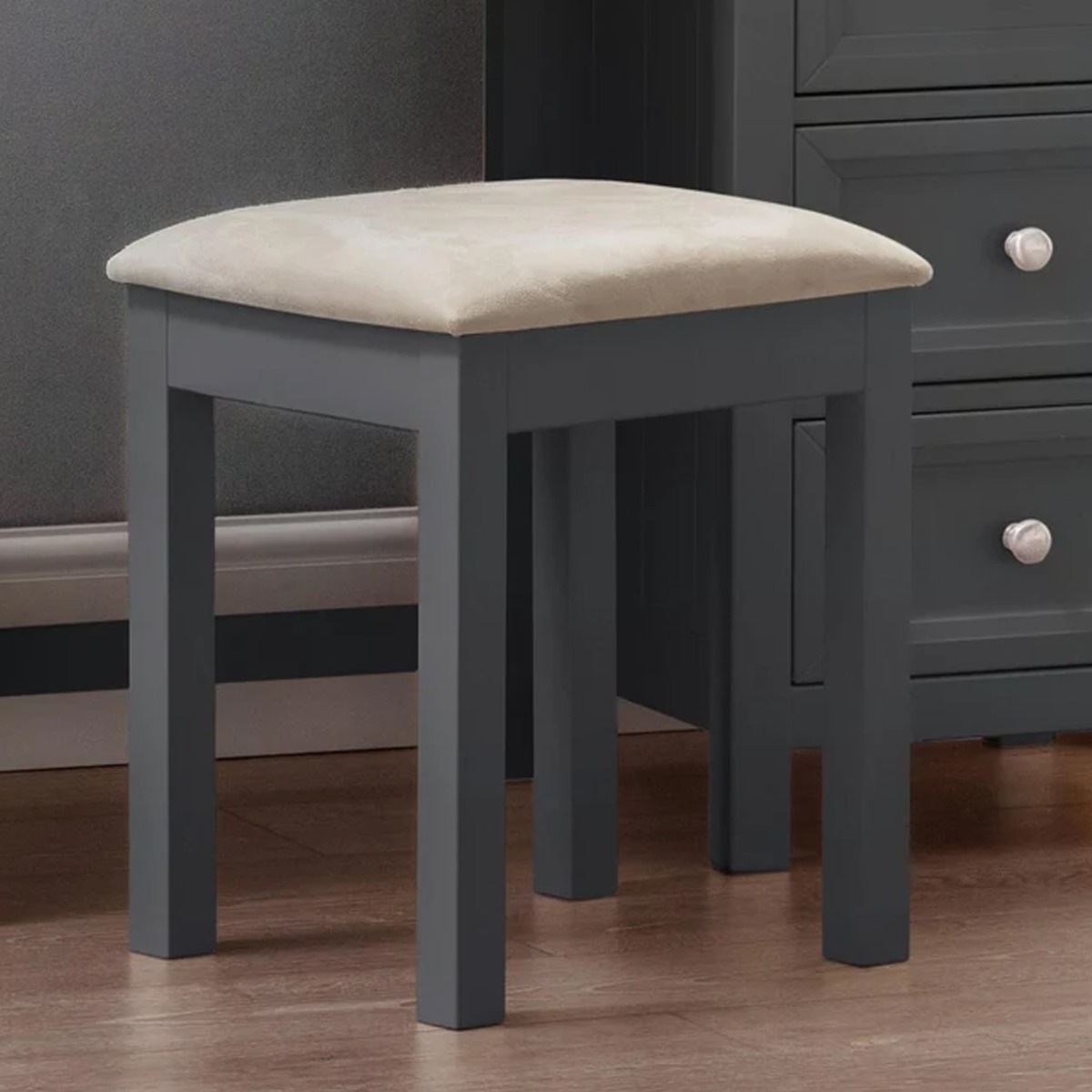 Maine Dressing Stool - Anthracite - JB Collections