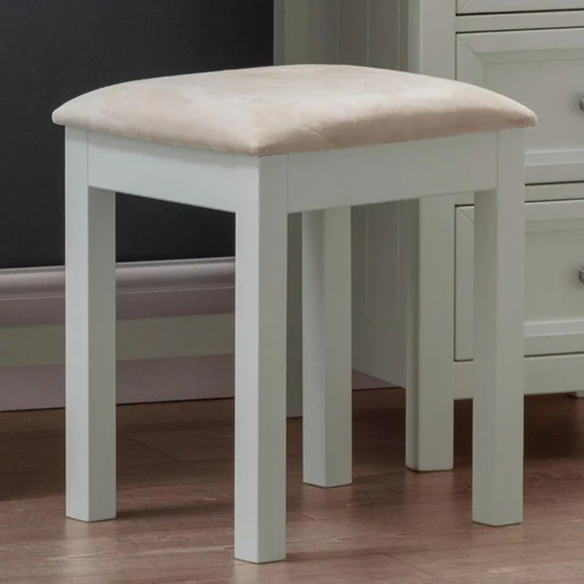 Maine Dressing Table Stool - Grey - JB Collections