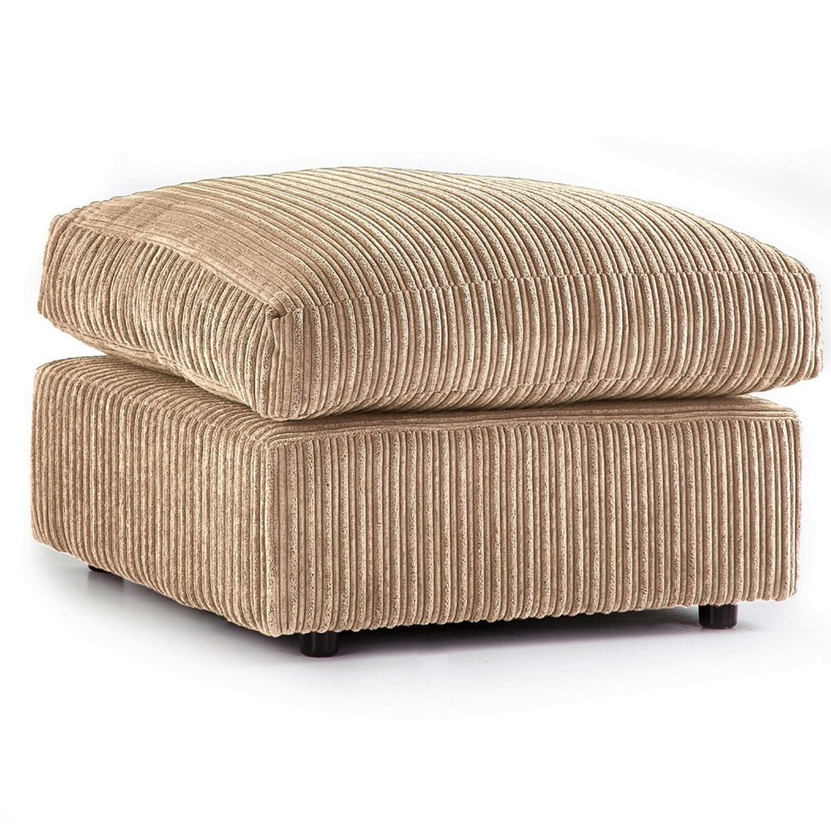 Desmond Jumbo Cord Upholstery Footstool - Coffee - Home Done