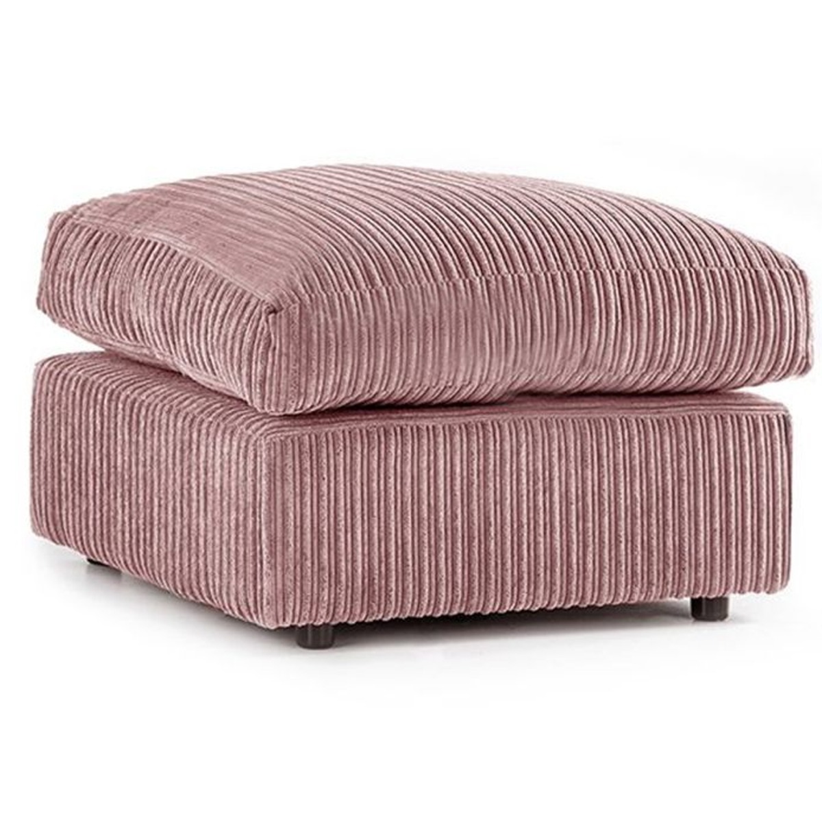 Desmond Jumbo Cord Upholstery Footstool - Pink - Home Done
