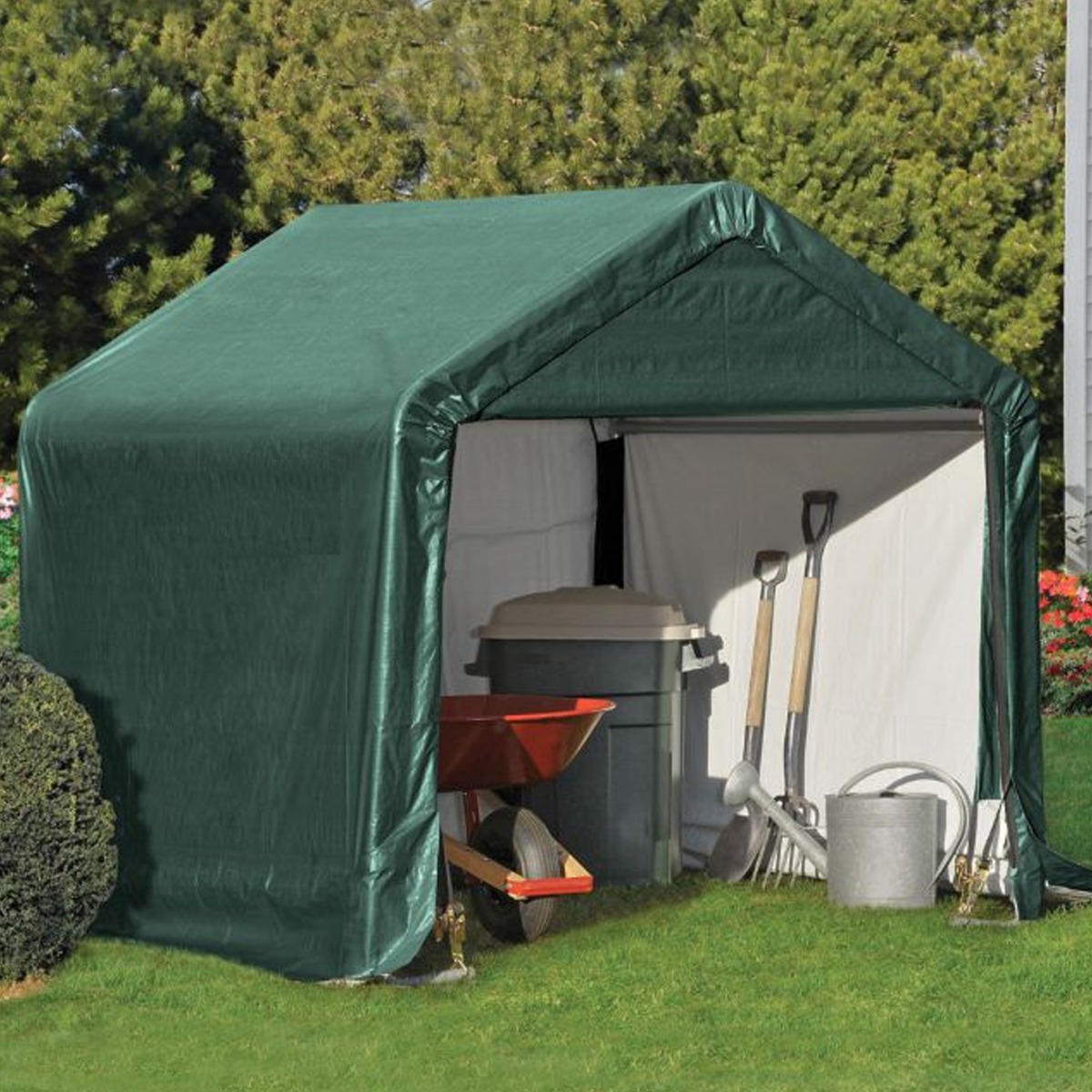 Weather Resistant 6×6 Shed in a Box with Easy Slide Cross Rail - Etta Gardens
