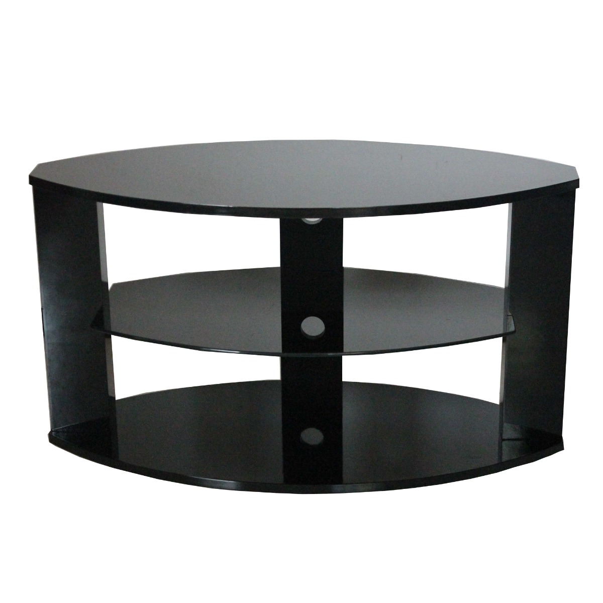Oval 3-Shelf Black TV Stand - Wimex Distribution