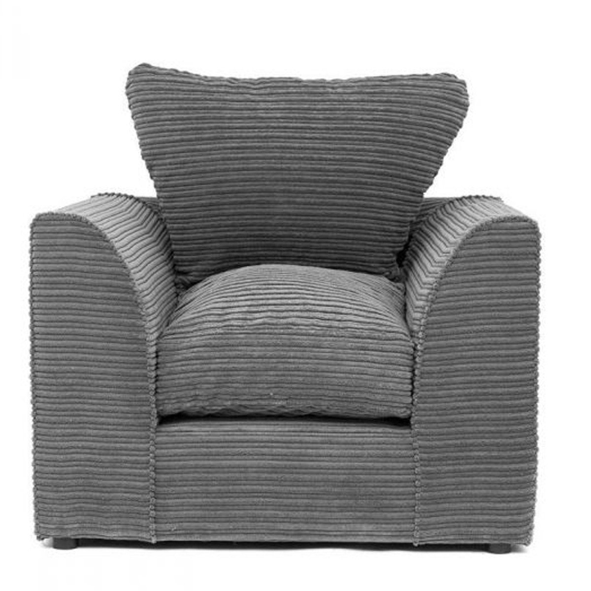 PORTO Jumbo Cord Armchair - Grey - Interior Masters